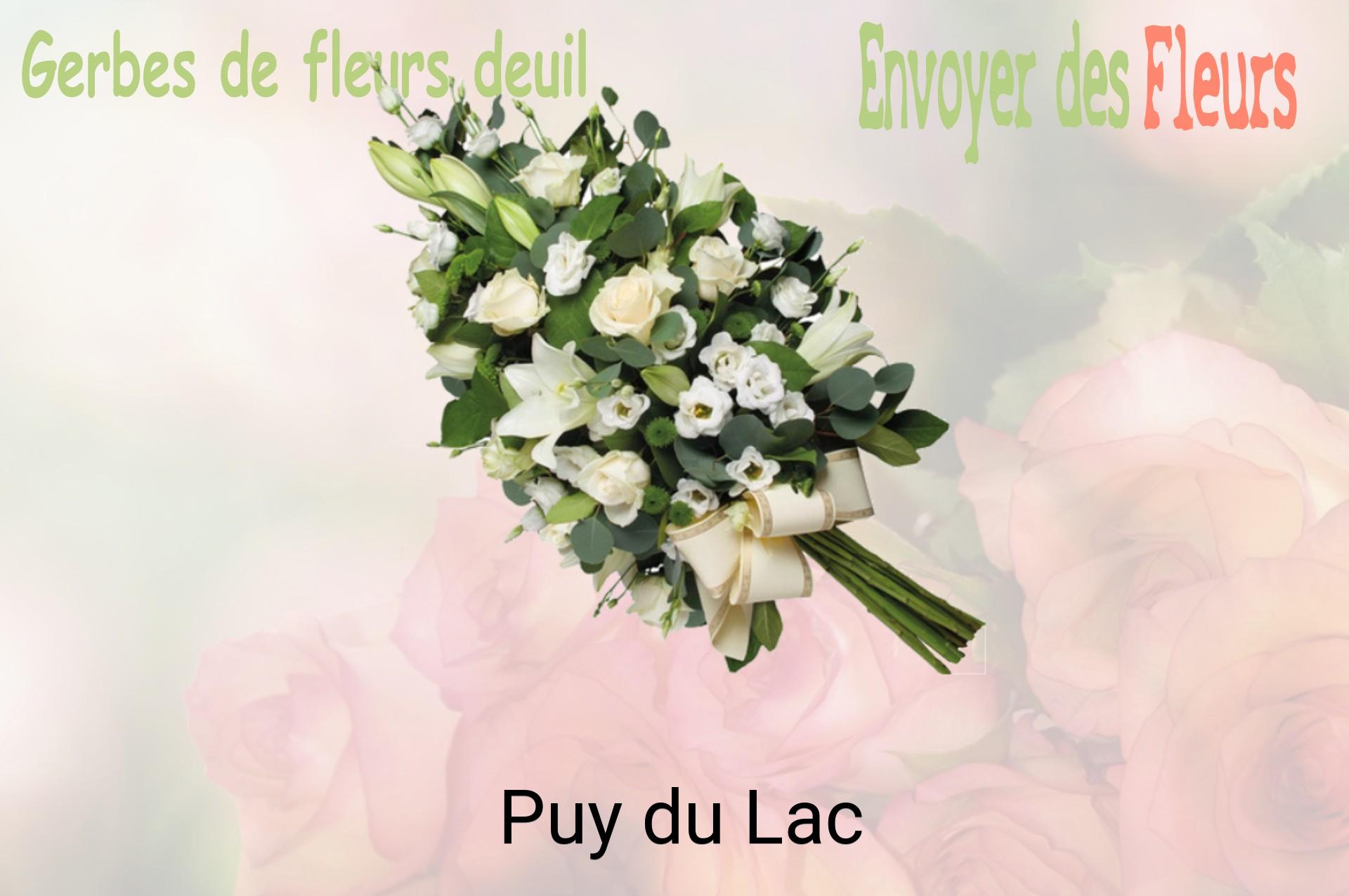 Gerbe de fleurs de deuil livrée à Puy-du-Lac
